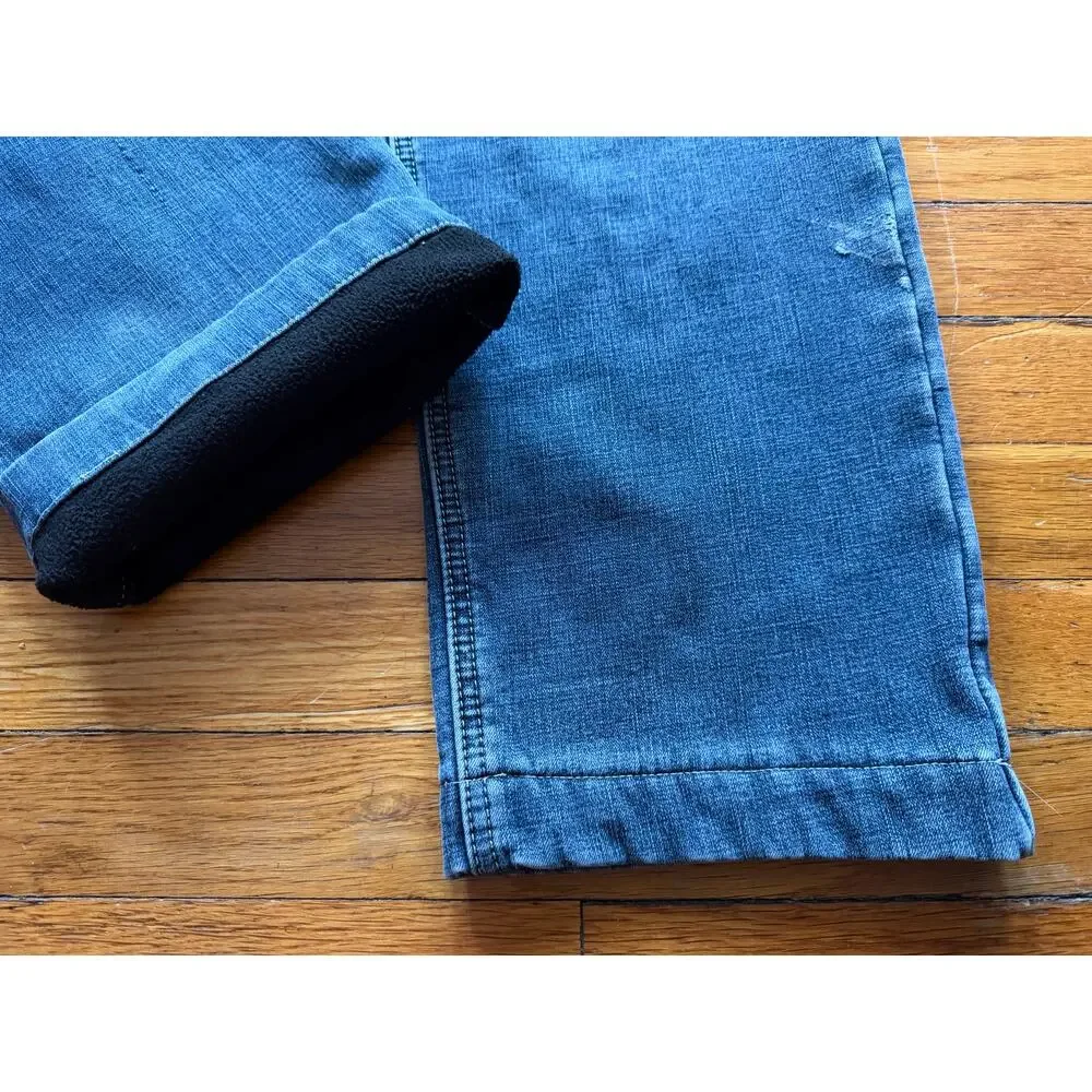 WEATHERPROOF VINTAGE 'Vintage Regular' Distressed Fleece Lined Jeans Mens sz 38